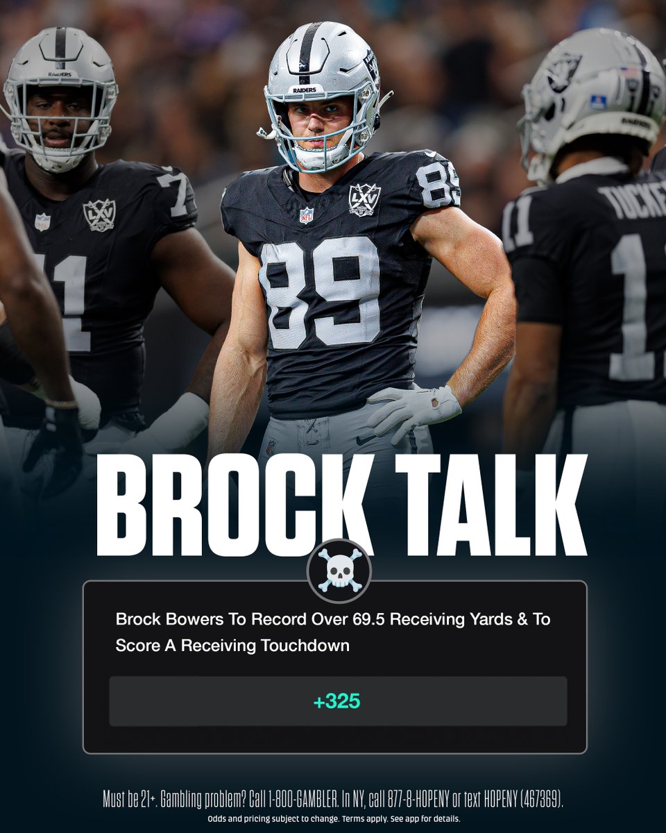 ESPNBET's tweet photo. Will Brock Bowers put the Raiders on his back?! 💪 https://t.co/QKjv0OMtHn