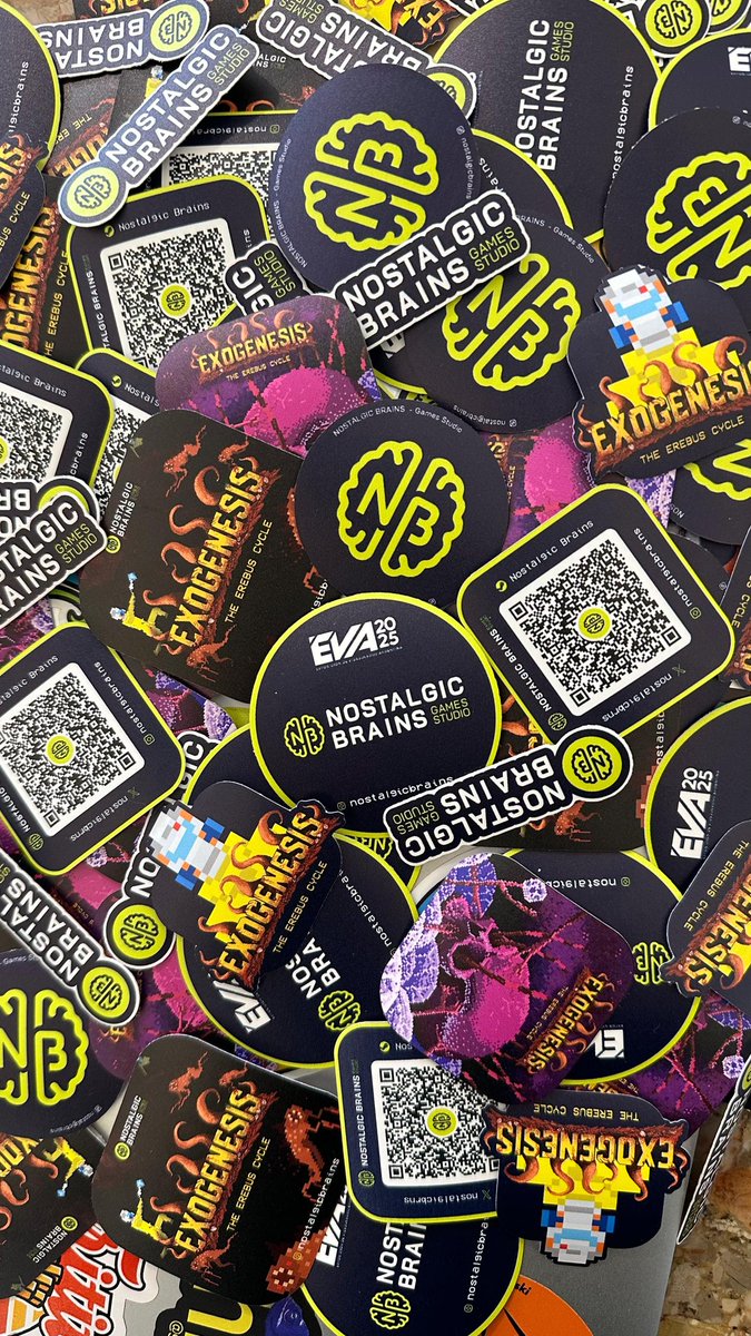 Tenemos stickers, muchos stickers. Mañana en #Evaplay pasa a buscar el tuyo. #indiegame #indiedev