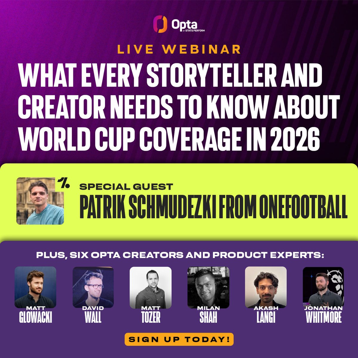 StatsPerform's tweet image. The 2026 #WorldCup will be the biggest yet – and fans’ expectations have never been higher.

On 3 Dec, @OneFootball and #Opta experts will explore how organisations can capture, engage &amp;amp; monetise fan attention ahead of the biggest event in global sport.
➡️ bit.ly/43EaSuj