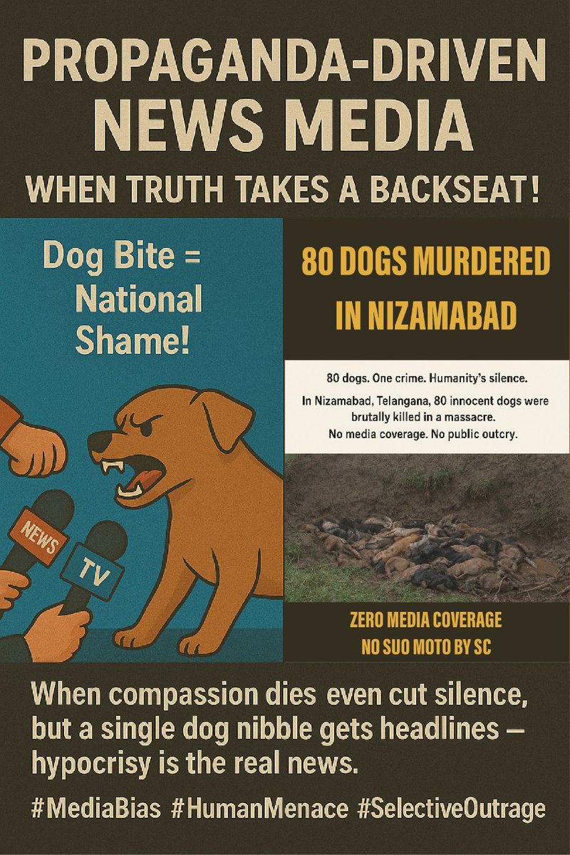 dilthi_gujarati's tweet photo. 📢 Media headlines scream “Dog menace!”
But Govt data says — “Surveillance weak, entries duplicate, accuracy poor.”
Stop the lies, fix the system! 🐾
@DghsIndia @MoHFW_INDIA
#FakeDogBiteStats #DogBiteMyth #DogBitePropaganda
#SupremeCourtofIndia
https://t.co/lMLsdTAGKD
@aajtak @ndtv @Republic_Bharat @ndtvindia @republic @mannkibaat @ABPNews @KumaarSaagar @DDNewslive @VtvGujarati @ZeeNews @PTI_News @tv9gujarati @TV9Bharatvarsh @bstvlive @timesofindia @htTweets @the_hindu @NewIndianXpress @OpIndia_com @SudarshanNewsTV @shubhankrmishra @TheSiasatDaily @PIB_India @moneycontrolcom @EconomicTimes @bsindia @IndiaToday @PTI_News @CNNnews18 @BBCHindi @NewsAlgebraIND @Divya_Bhaskar @sandeshnews