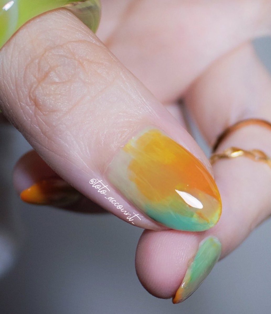 オレンジ×グリーン🍊🫛