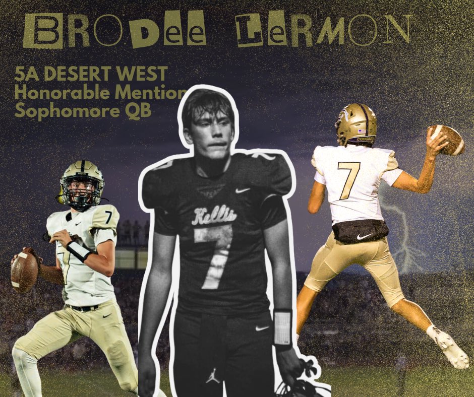 blermon7's tweet photo. Honored to make the list as a sophomore in such a loaded region full of amazing players, thank you to my teammates and coaches for giving me the opportunity @KellisFootball @ChrisMirandaaa @AyoCoachDbo @CoachTSimpson @CoachPreyer  @CoachClarkJ @602Qs @evanbernard https://t.co/j0oSK2CHXn