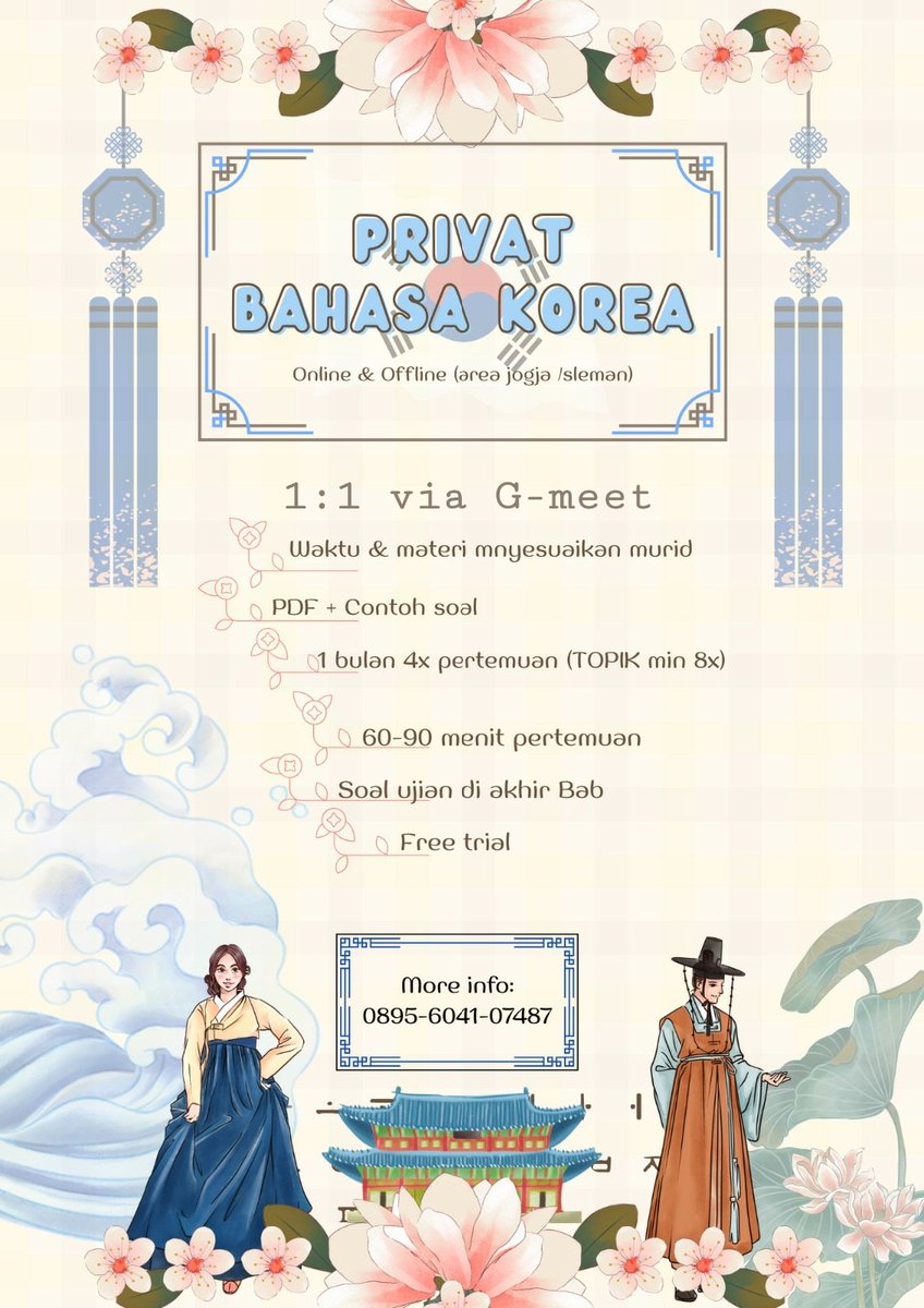 dystopia_10969's tweet photo. @unicefess Privat bahasa korea via gmeet dan bisa reschedule..untuk pemula , intermediate dan Topik I preparation...detail bisa dm ya kak or by wa.. https://t.co/bBeLnGiGVY