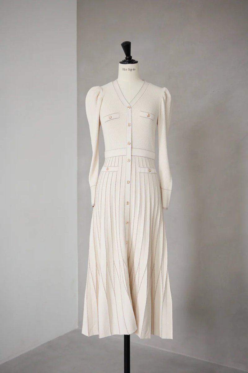 完売 新品 Her lip to ClassicTweedDress herlipto ◼︎San Rocco Tweed Knit Dress ¥24,000(tax in