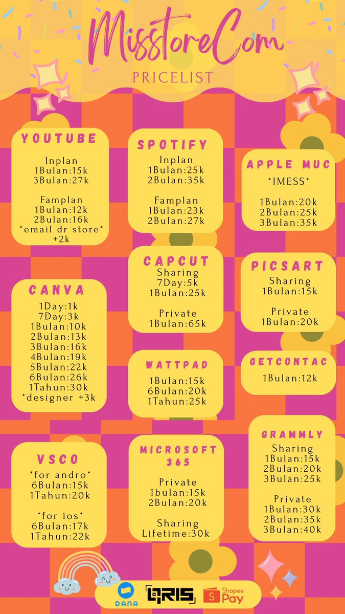 misstorecom's tweet image. :¨ ·.· ¨:
 `· . ꔫ &amp;gt; &amp;gt; helow! aku avail ni kak apps prem nya,fullgaransi//trusted//ada 100++testi//bisa payments all e-wallet//since 2019 (⁠◍⁠•⁠ᴗ⁠•⁠◍⁠)⁠✧⁠*⁠。

langsung wa.me/89512267482 or dm (⁠｡⁠•̀⁠ᴗ⁠-⁠)