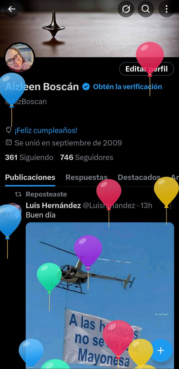 Día de globitos en el perfil ✨🥳