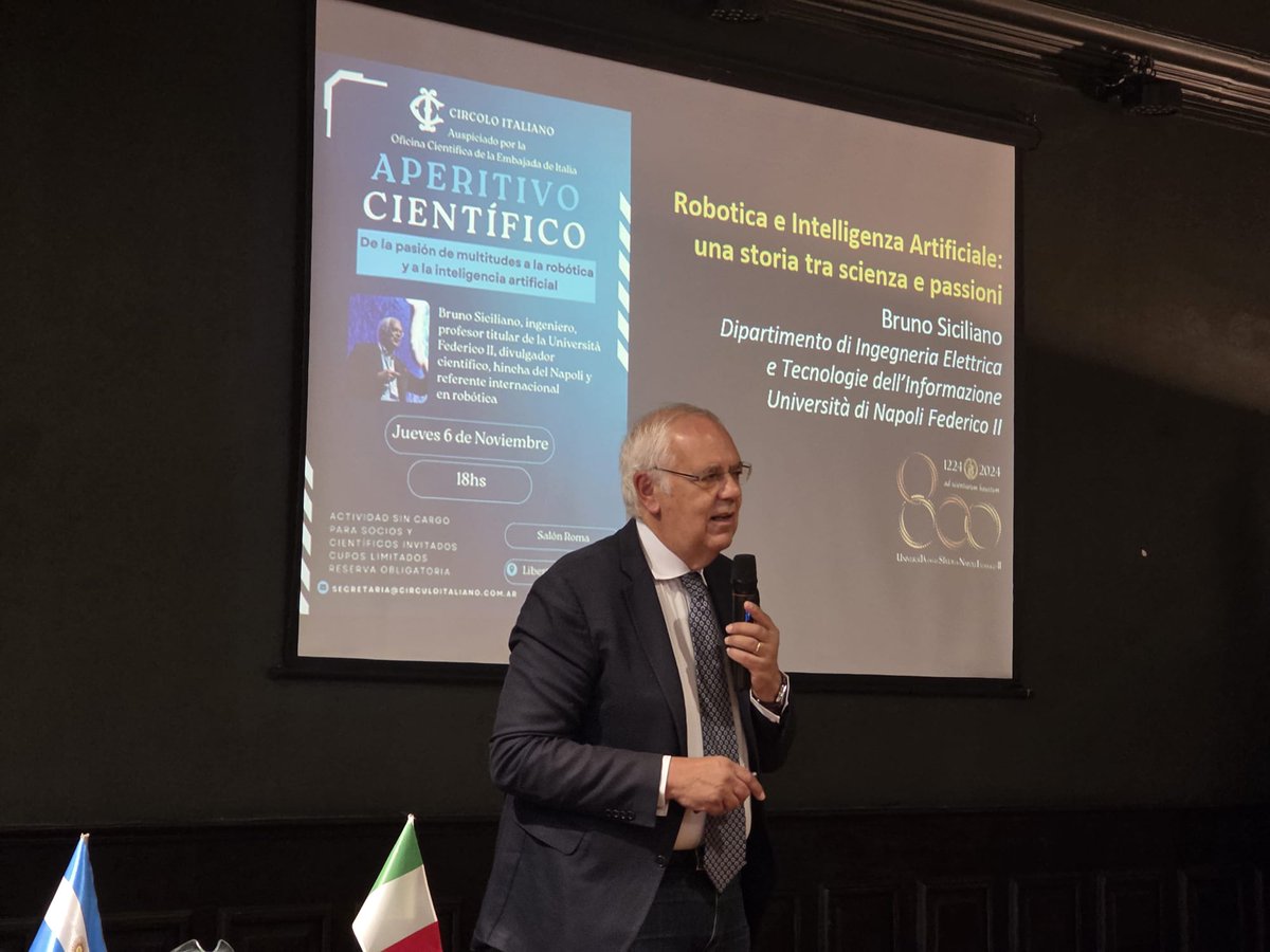 brunosiciliano7's tweet photo. Bellissima accoglienza al Circolo Italiano 🇮🇹 di #BuenosAires 🇦🇷 dove ho raccontato la mia storia tra #scienza e #passioni
🤖🧠⚽️💙🫶
#robotica
#intelligenzaartificiale
#Maradona
#D10Seterno
#McFratm https://t.co/h7EmrTN6Bi