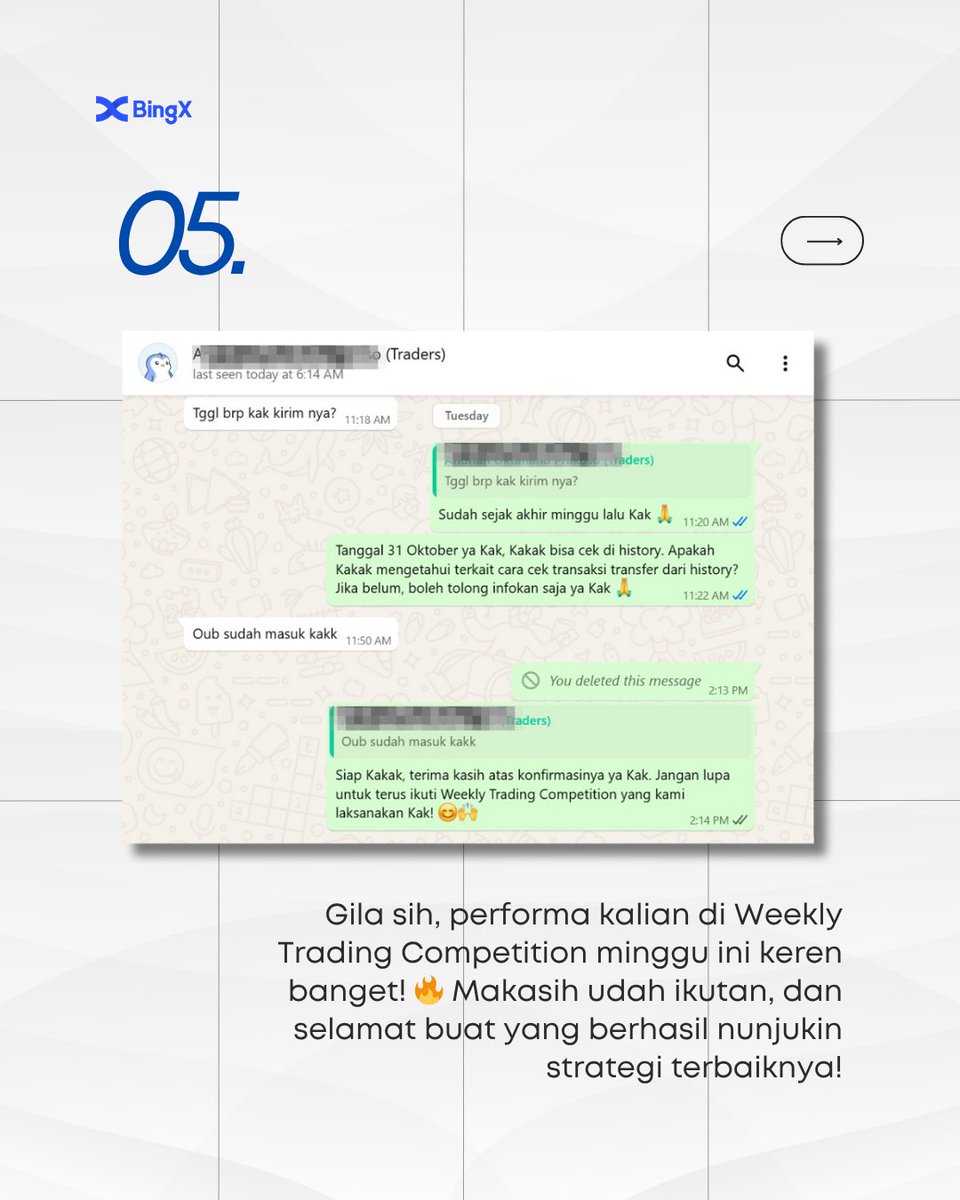 BingXNusa's tweet image. Gak sempat ikutan? Masih ada kesempatan buat comeback setiap harinya 😉 Daftar disini 👉 bit.ly/BingXTierLeague.   Stay tuned terus di IG Story dan group Telegram Komunitas Trader BingX t.me/bingxKomunitas buat tau info detailnya!  #weeklytrading #bingx #bingxnusa