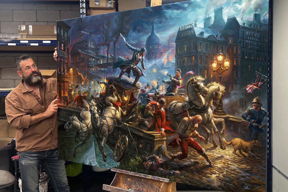Blend’s new painting of Assassin’s Creed Syndicate captures the chaos, emotion, and rebellion in stunning detail.
Fog, fury, and architecture collide—Jacob rises from the shadows with a strike that shatters tyranny.
This masterpiece was worth the wait. 🔥🎨
