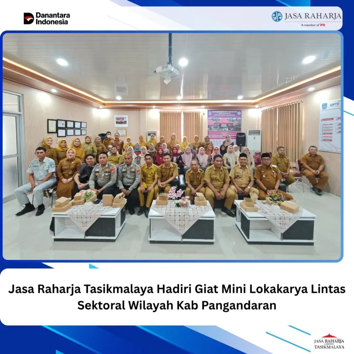 jasaraharjapwk's tweet image. Jasa Raharja Tasikmalaya Hadiri Mini Lokakarya Lintas Sektoral Wilayah Kabupaten Pangandaran

#JasaRaharja #JasaRaharjaTasikmalaya #Pangandaran #KeselamatanLaluLintas #SinergiLintasSektoral #PelayananPublik #KeselamatanBersama #JRPeduli