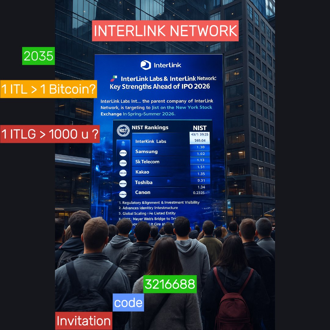 refcode_3216688's tweet image. 🚀 InterLink Labs &amp;amp; InterLink Network: Key Strengths Ahead of IPO 2026

InterLink Labs Inc., the parent company of the InterLink Network, is targeting a listing on the New York Stock Exchange (NYSE) in Spring-Summer 2026. 

InterLink Whitepaper+2X (formerly Twitter)+2As the…