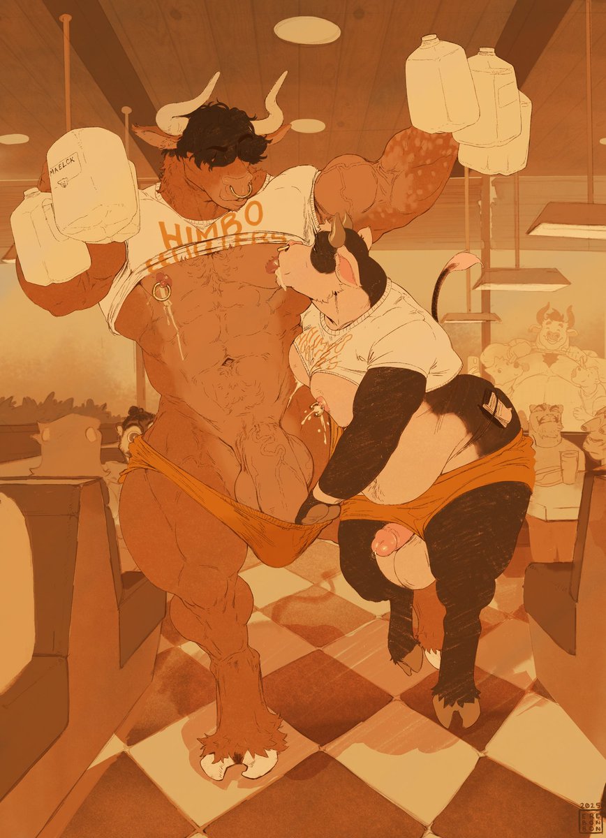 Thank you <a href="/erebonbon/">Bonny GOING TO MFF!!!</a> for this fucking amazing piece of art!!!!
There’s so much about this that just pushes all of my buttons!!!! I am blown away it is so fucking hot!!!!!! 🫠🫠🫠😵‍💫
Other bull is <a href="/ThatBullKrysk/">Krys</a> he’s a hottie~ 😘