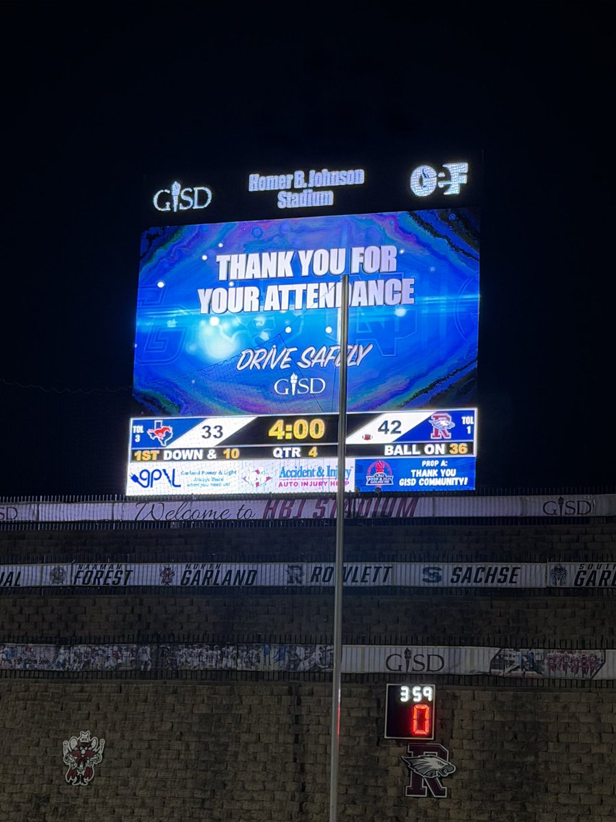 Hey, <a href="/RHS_Eagles/">Rowlett High School</a> <a href="/LETTNATION/">LETTNATION</a> the trophy is ours!!!!  42-33 EAGLES Win!!!