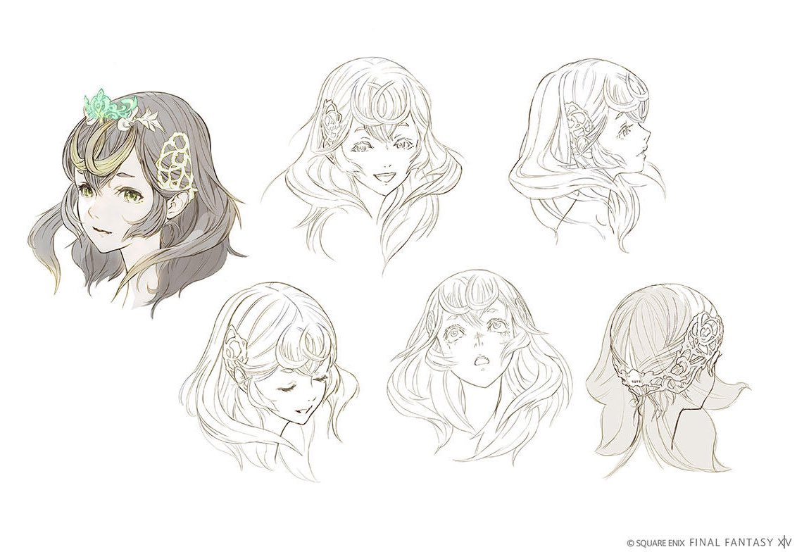 aitaikimochi's tweet image. New FFXIV Sphene concept art by Itahana 😱