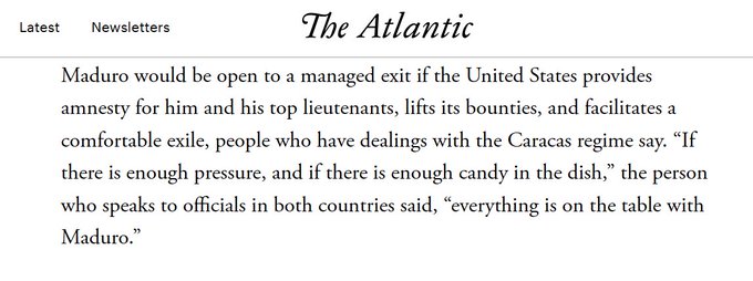 Maduro estaría negociando una salida para él y todo su alto mando militar PERO NO PARA DIOSDADO!!