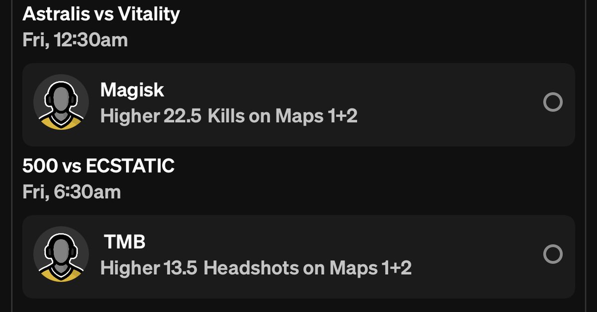 Lockinkaz's tweet image. Wake n cash 💰😈

Show love if your tailing ❤️

⬇️Join the free discord ⬇️

discord.gg/ycnkJyZ8Y8

#4man #2man #CS2 #cs2picks #Cs2Prizepicks #dgfantasy #Esports #Follow #GamblingX #Giveaway #like #prizepickscsgo #prizepickslocks #leagueoflegends #underdogpicks