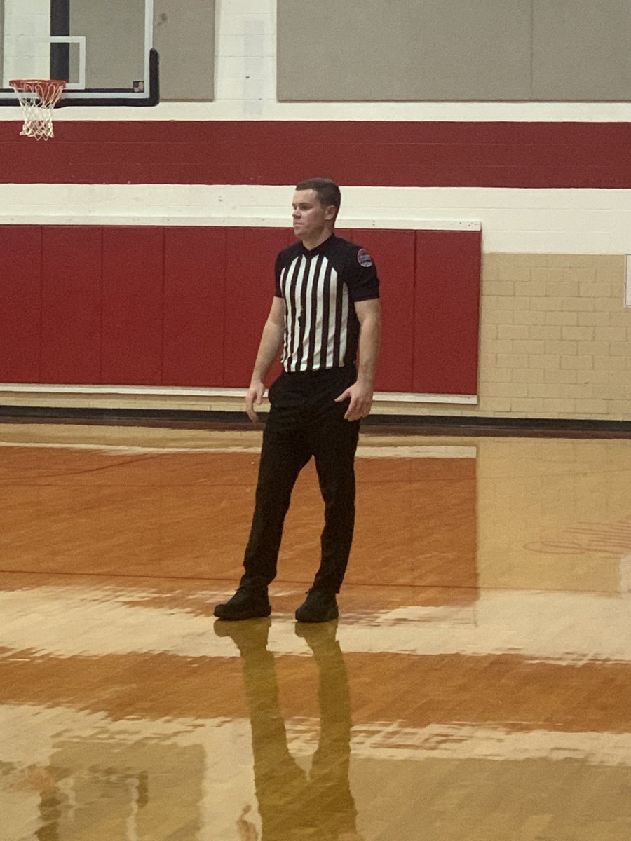 CBOA officials Becca Schemmer &amp; Ryan Brettelle officiating tonight at Harrisburg. Tonight was Becca’s first game. Welcome to the profession!!! @mshsaaorg
