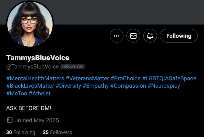 Listen up peeps. Our own TammysBlueVoice <a href="/TammysBlueVoice/">TammysBlueVoice</a> is back on Twitter and starting over. She had thousands of followers before she left and needs you all back.
Please FOLLOW and REPOST and let's give our girl a rousing 'Welcome Back'.
Thank You...and REPOST not just like!