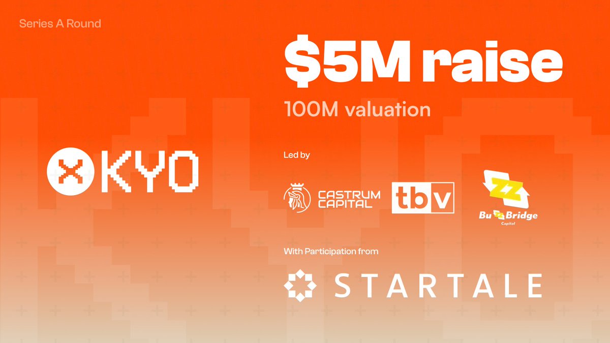 kyofinance's tweet image. We’ve closed a $5M Series A at a $100M valuation, co-led by @castrumistanbul, @tbvxyz, and @BZB_Capital.

Our focus remains the same: a single liquidity layer that abstracts away chain boundaries and complexity in DeFi.

This marks a significant milestone in our journey 🧵