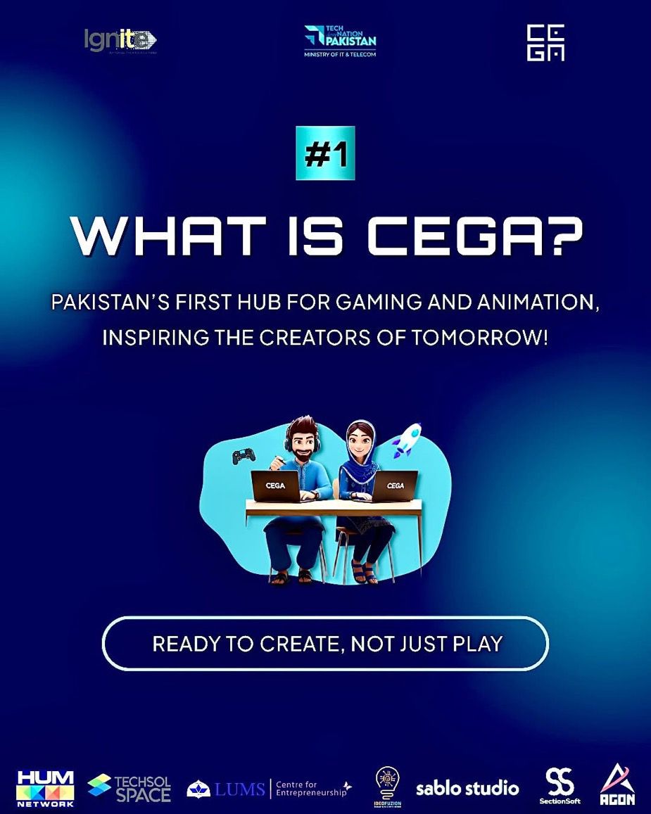 MoitOfficial's tweet image. Join CEGA - Pakistan&apos;s first Gaming and Animation Centre in Karachi - coming soon to Lahore. Applications are open 👇

#cegapakistan #gamingnerds #animationclasses
