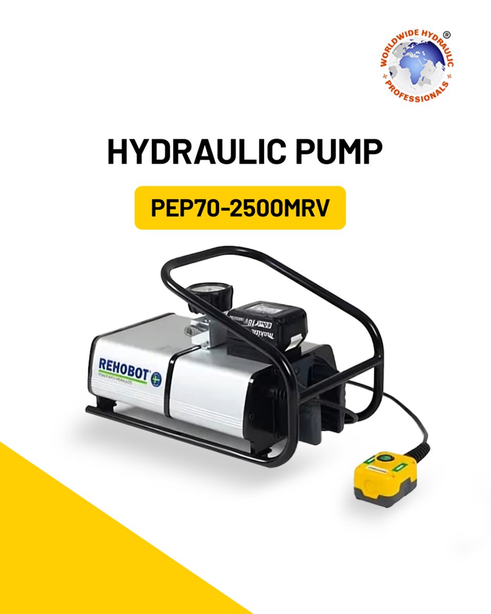 Whyps4's tweet image. Hydraulic Pump 
A small, battery-operated hydraulic pump, the new Rehobot PEP70-2500MRV is made for portability and ease of use in high-pressure hydraulic applications
whyps.com
Maximize your output with the PEP70-2500MRV hydraulic pump.