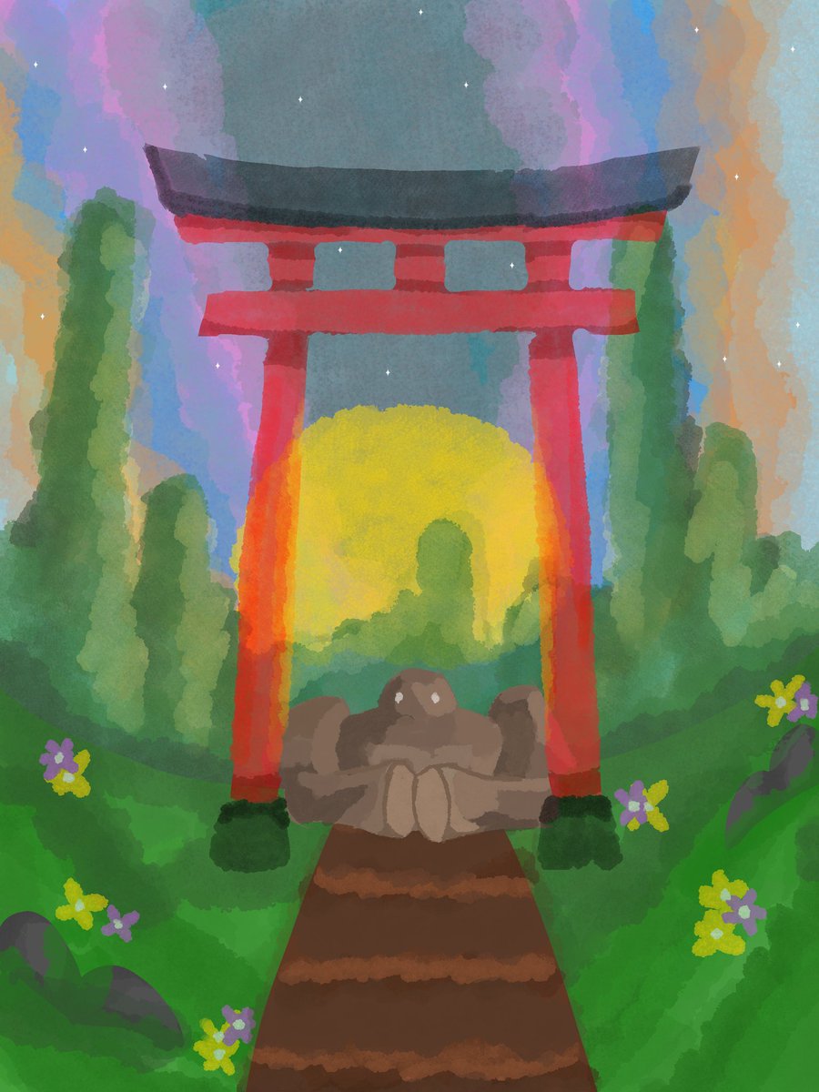 Not just a gate, but a symbol of the journey between the past and the future.

 "When the colors of dusk and morning light dance across the sky, Rocky becomes the doorway between reality and dreams."

I tried a new style, is it good?

Spesial tag:
<a href="/SeismicSys/">Seismic</a> | <a href="/NoxxW3/">Noxx</a> |