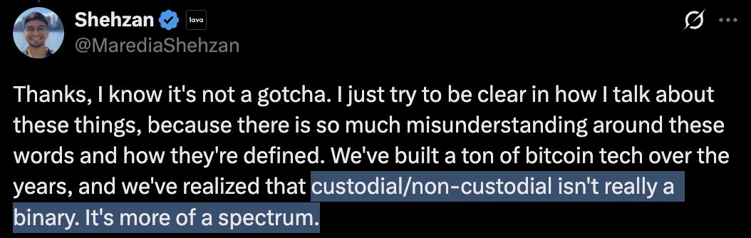 JRiccardiPage's tweet photo. If the Bitcoin custody model sounds like a gender theory seminar, the less secure your Bitcoin probably is. https://t.co/eErxadEIOp