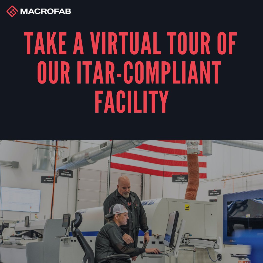 MacroFab's tweet image. 🏭Take a virtual walk through MacroFab’s ITAR-compliant facility...no scheduling, no sales call.

See how our North American platform + FabIQ delivers secure, scalable PCB assembly.

👀 Tour now  → ow.ly/Ftqe50Xo8Bj

#PCBA #ITAR #FabIQ #EMS #MadeInNorthAmerica #OEM