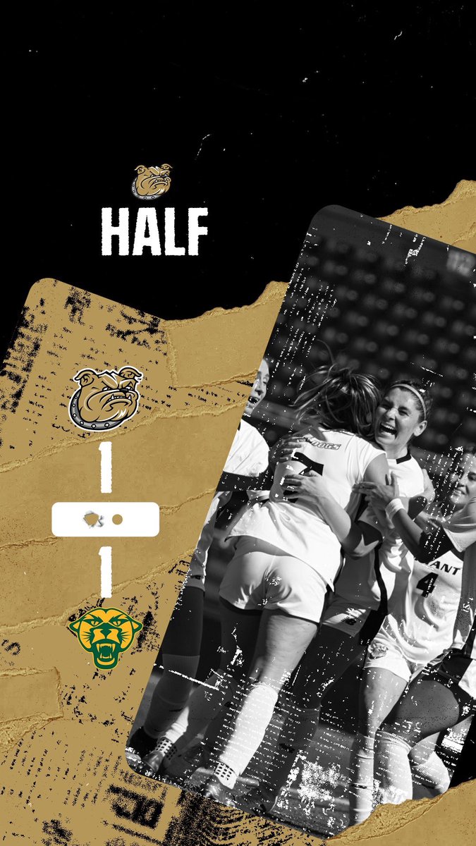 Vermont scores with six seconds left. 

We see tied at half.