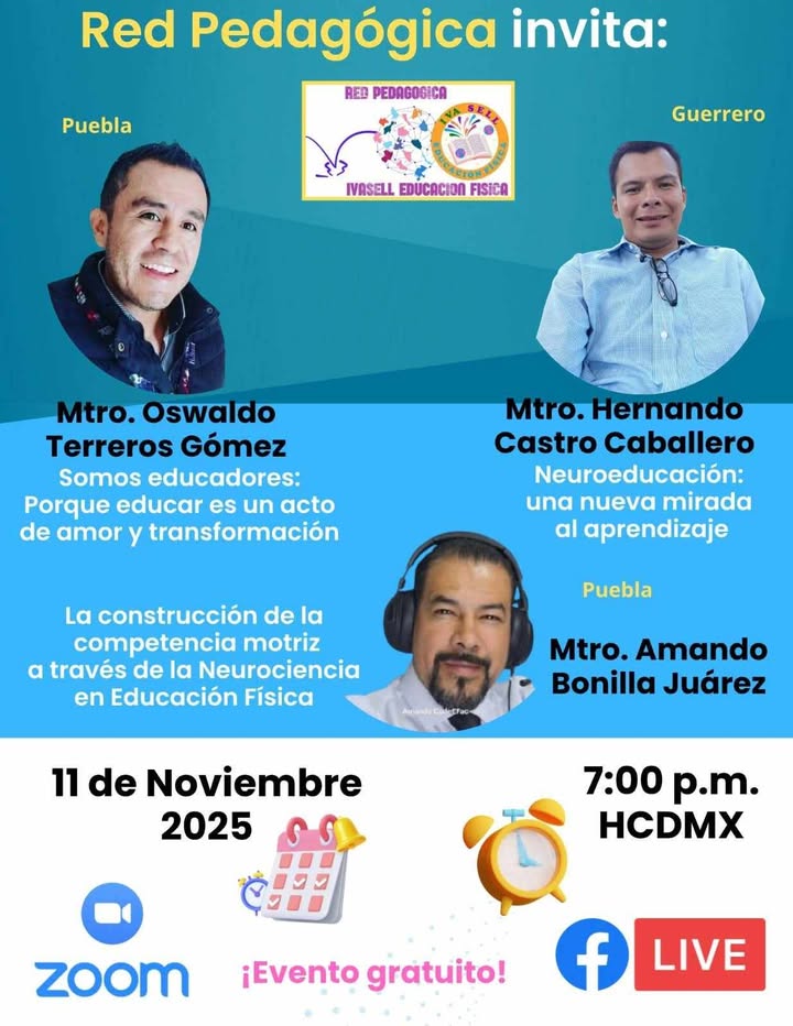 📢 ¡Invitación Especial a la Comunidad Educativa de Guerrero! 📚
La Secretaría de Educación Guerrero y la Red Pedagógica invitan a todos los docentes, directivos y profesionales de la educación a una jornada de formación virtual enriquecedora y completamente ¡GRATUITA!