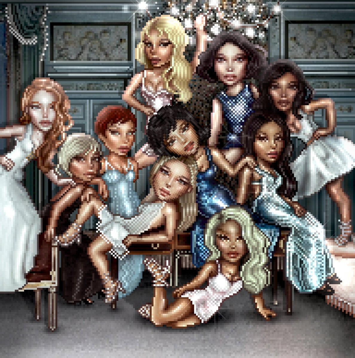 "Adanna &amp; Company"

Adanna Lancaster pictured with (left to right) Lolita Mugler, Luna, Khloe Banks, Harley Minogue (laying), Drooseph (standing), Gina Riedell (sitting), Cherlyne, Nicki Allure (sitting), &amp; Dani Estello for Adanna &amp; Co.

adannalancaster.wixsite.com/adannaandco

📸: <a href="/Phynissima_/">Phynissima</a>
