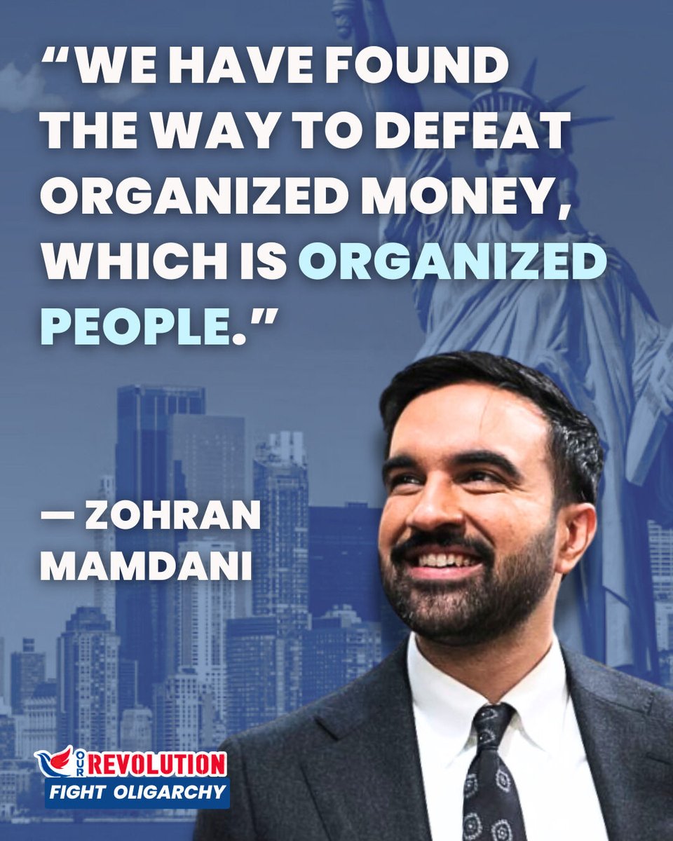 We love it when a plan comes together. 

Our grassroots army made more than HALF A MILLION voter contacts across NYC to get out the vote for Mamdani — and it paid off. This is how we mobilize a movement and organize to win.

Organized People > Big Money