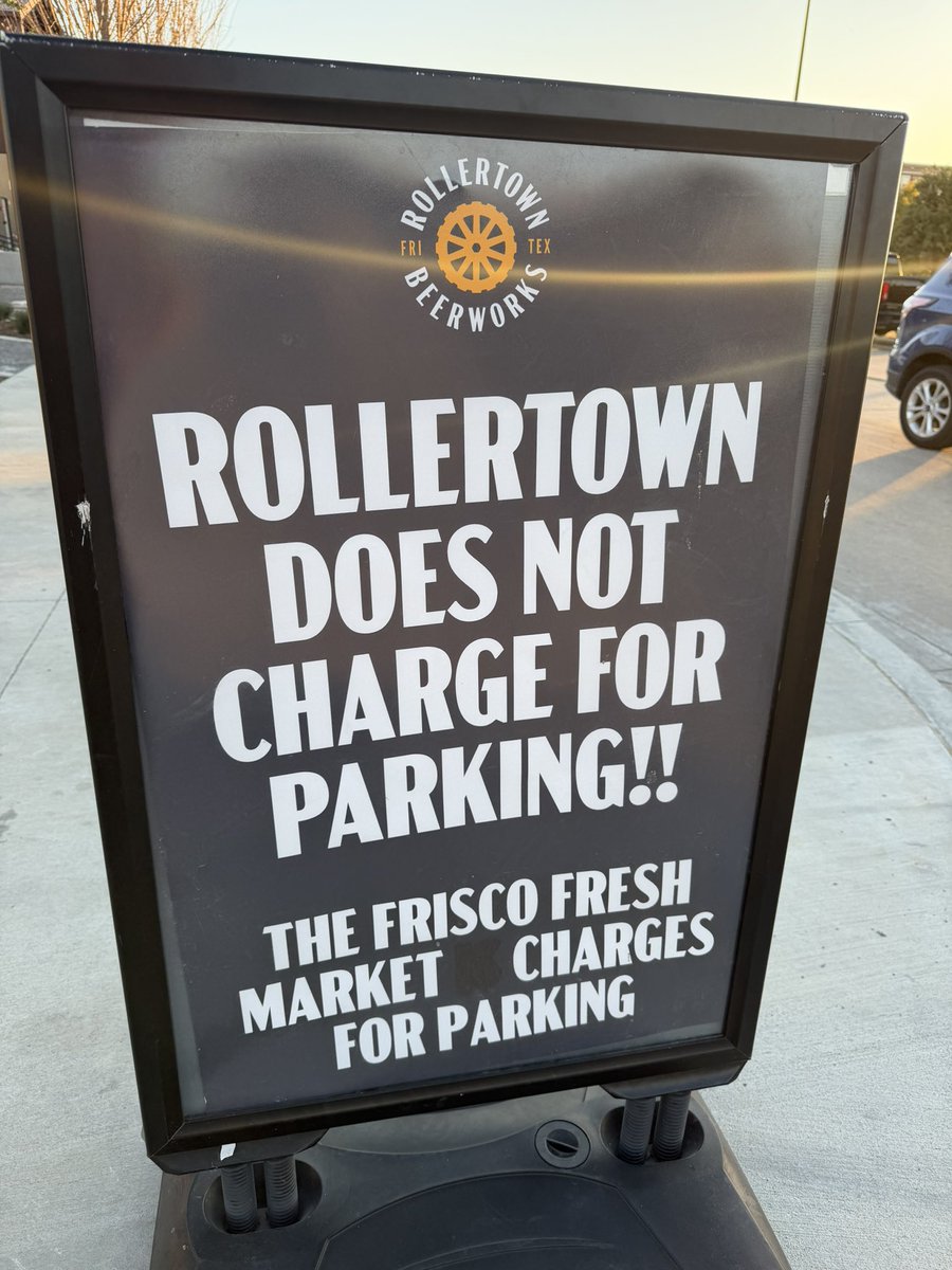 Just a heads up — when you come see us, Rollertown DOES NOT charge for parking. The Frisco Fresh Market is charging for parking. You’re welcome to park in their pay-to-park lot, but you don’t have to. We’ve got free parking options! See you soon!
