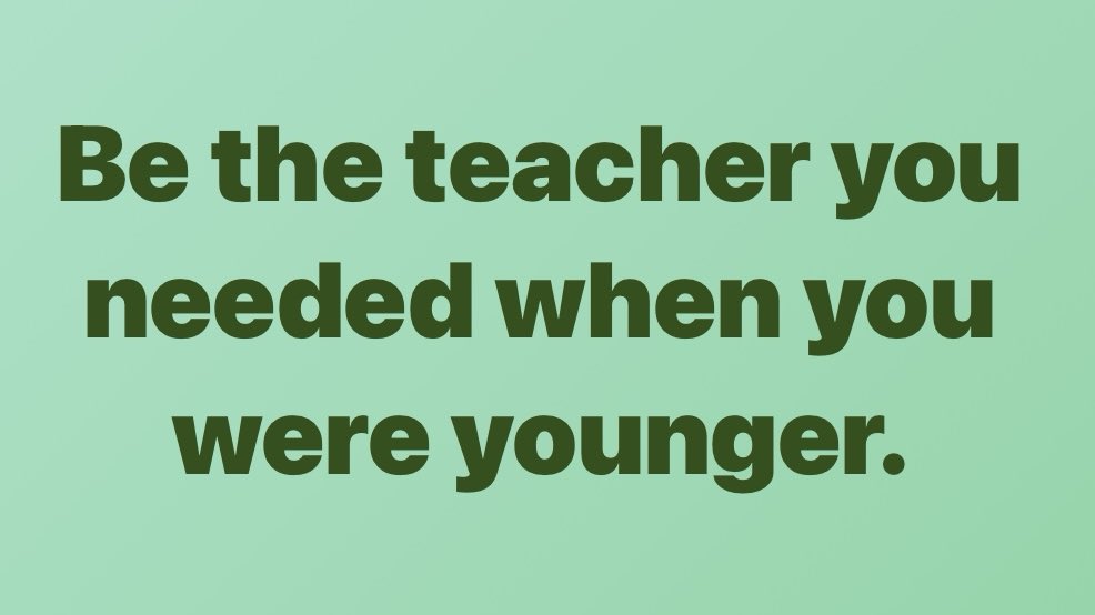 drmarciatate's tweet photo. Think about the teacher who truly saw you—or the one you wish you’d had. The one who believed in you, created safety, and never stopped showing up. Now it’s your turn. You can be that teacher for a child today. #edchat https://t.co/dcPQRgrYq0
