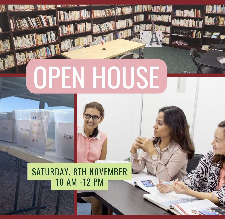 af_phx's tweet photo. 🇫🇷 Join us for our Open House: Nov 8 at 10am!
Meet our staff, explore our libraries &amp; discover all we offer: classes, events &amp; memberships.
✨ Get a special Open House discount on 12-week classes!
📖 Storytime for kids at 10:30am!
#AFPhx #LearnFrench #Francophonie https://t.co/JegtB6ba2r