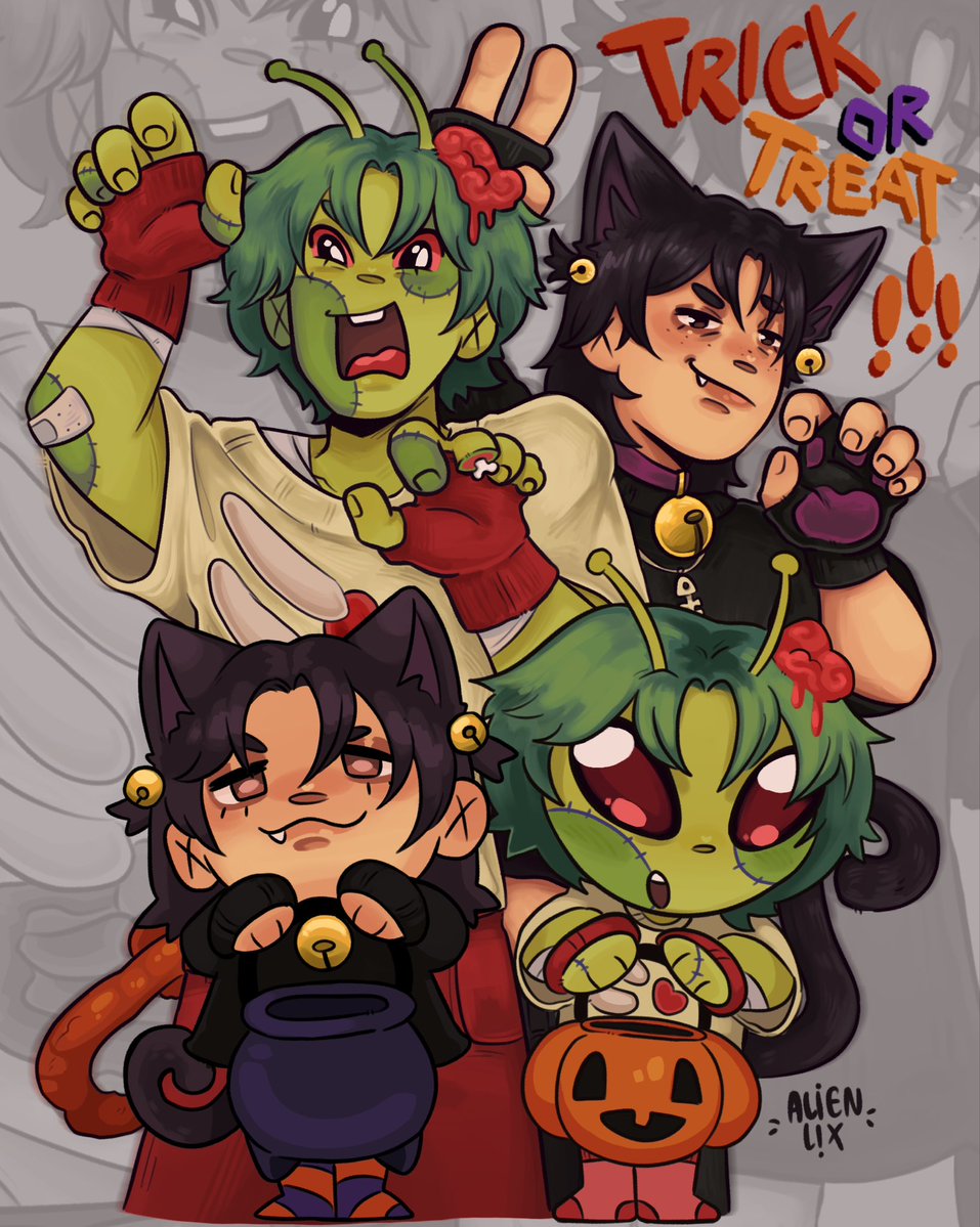 alien_lix's tweet image. Halloween is over when I say it’s over!! 

#p1harmonyfanart #JONGSEOB #SOUL