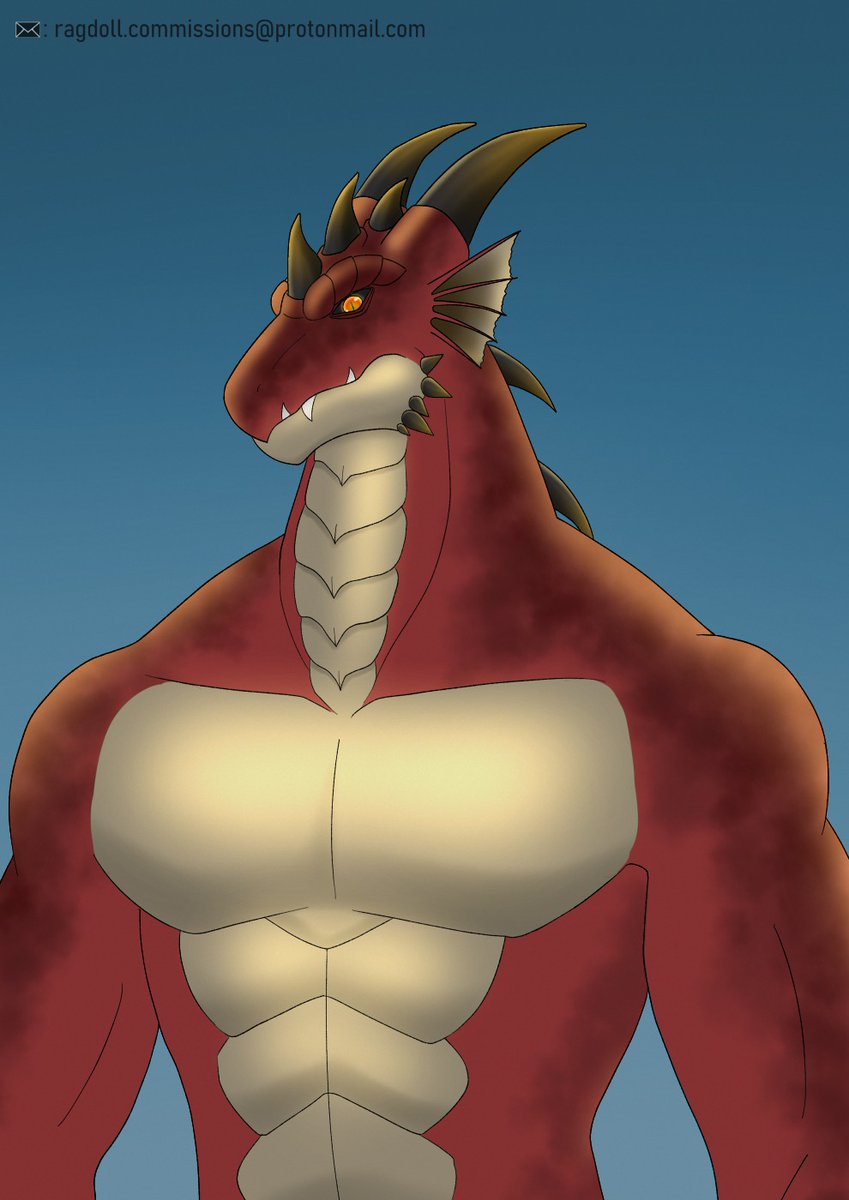 A dragon anthro I finished today