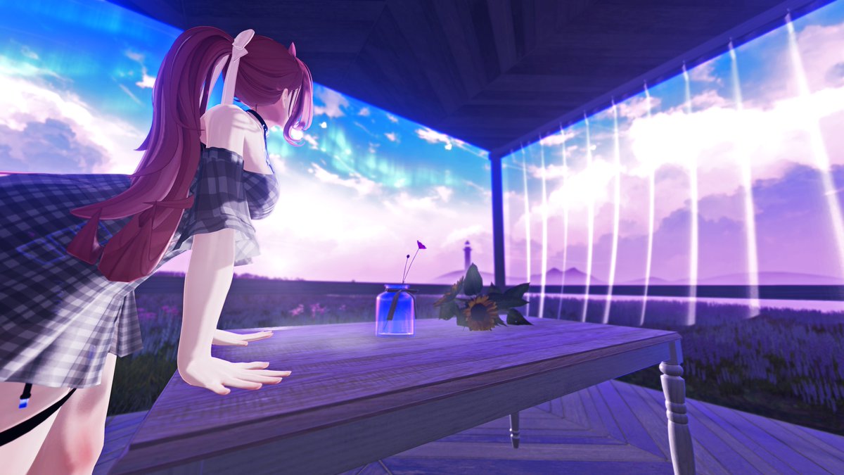 おはようございます。
金曜日、今週ラストですね(*´▽｀*)
今日をしっかり乗り切っていい週末を迎えましょう！
最後までゆるふぁい💪

🌐:夏の果風秋の花桜 ~Dew on Lavender‚ Petals of Cosmos~
by:popocoffee

#VRChat #Lucashop