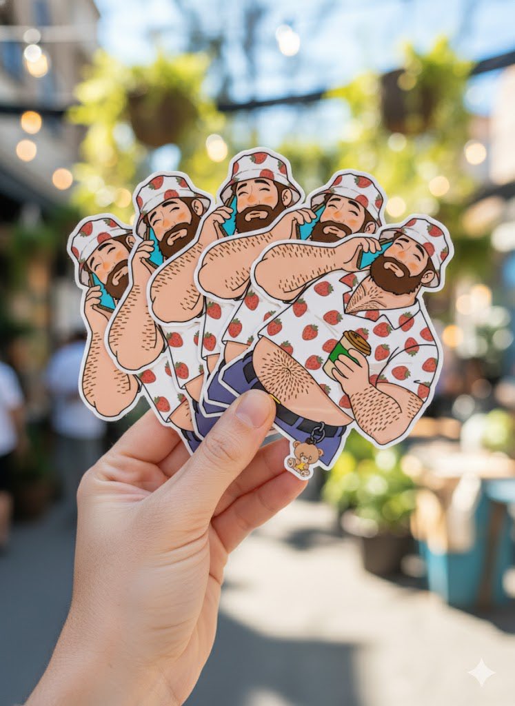 KMooncreations's tweet photo. 🚨🚨‼️‼️Get your own Oso Fresa sticker! Available now!!! ‼️‼️🚨🚨
https://t.co/4roEM8fWaD 
#GayBear #BearsofInstagram #GayBears #InstaBear #ChubbyBear #HairyHunk #Woof #GayArt
#QueerArt #LGBTQArt #GayIllustration #QueerArtist #Pride #GayLife#BearBody #GayBodyPositive #BodyPosi https://t.co/bj38Wy0yFW