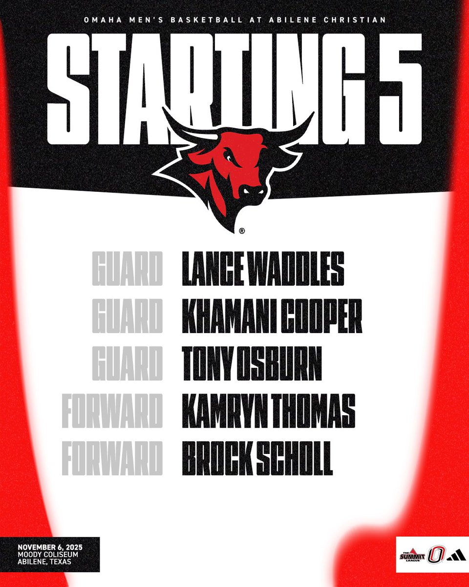 Skutt Catholic grad and #Omaha native <a href="/BrockScholl/">Brock scholl</a> will make his first career start tonight against Abilene Christian.

📺 <a href="/ESPNPlus/">ESPN+</a>
📻 1290 KOIL/<a href="/varsity/">Varsity</a>

#ForThe402