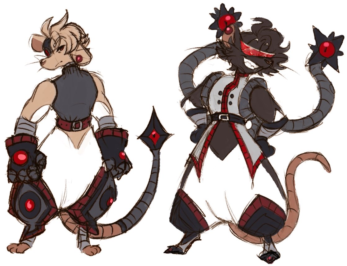mintsuwuart's tweet photo. Sometimes I want to stop everything and go back to my 2021-2023 roots and draw rodents again so... Bam, redesigns of two characters sillingly named after irl investigators known for working with rats
#sketch #rats #OC #originalcharacterart #SentFromAbove https://t.co/qW5RILRm3Y