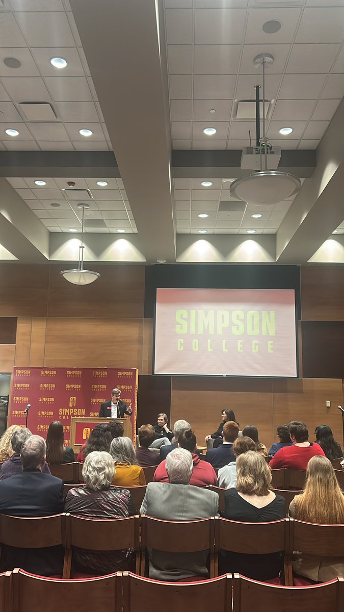 Excited to be back on campus <a href="/SimpsonCollege/">Simpson College</a> for An Evening with Ambassador Victoria Reggie Kennedy put on by the <a href="/SCCulverCenter/">Culver Center</a>