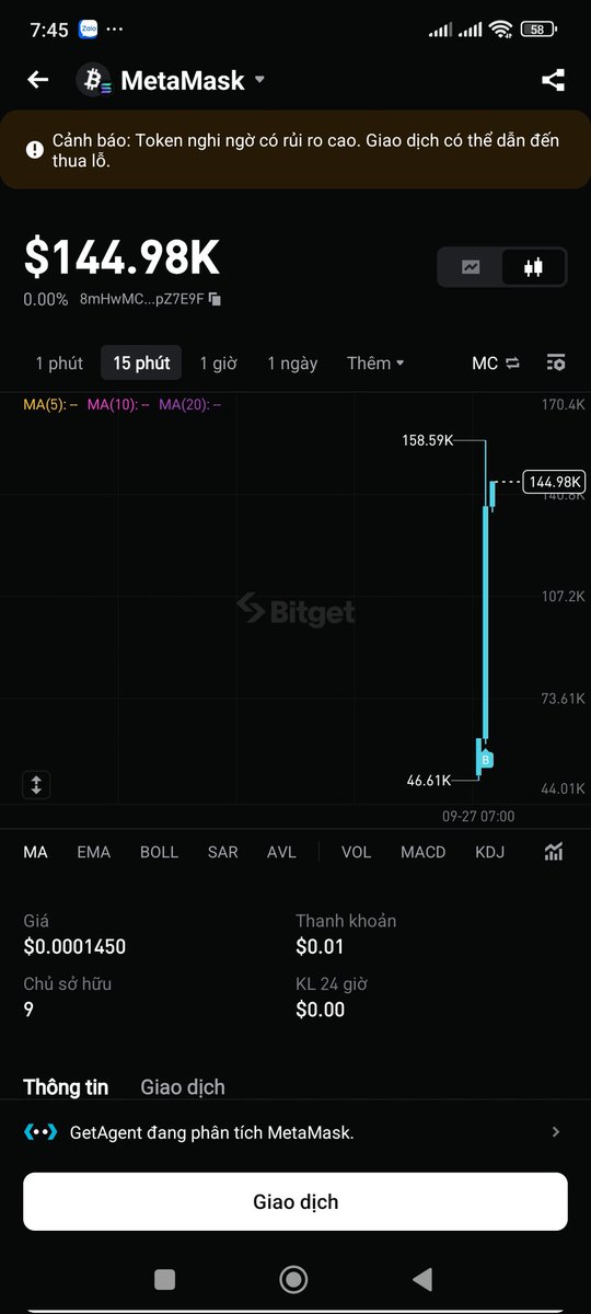 GOLDBANK9999's tweet photo. @bitget tố cáo giao dịch onchain là dạng scam chúa, đồng coi lên giao dịch chưa được 20 phút đã biến mất mặc dù tăng giá và đang dương lệnh
#Scam #Bitcoin https://t.co/M38L2RLUWr