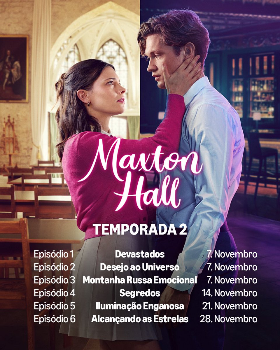 PromodelivroNat's tweet photo. AGORA: O Prime Video acaba de liberar antecipadamente os 3 primeiros episódios de MAXTON HALL, era para sair amanhã dia 07/11 mas saiu hoje 06/11! https://t.co/FGLwHX9zIs