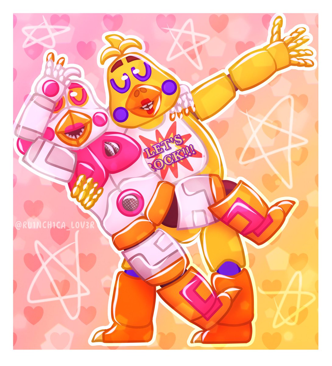 ThatChicaKisser's tweet photo. what do we call this ship?? FunStar Chica?? sure that works xD

#fnaf #fnaffanart #rockstarchica #funtimechica https://t.co/OKmj2d3TY2