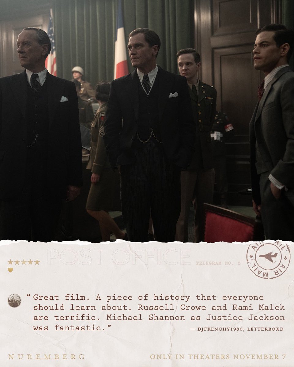 Audiences are gearing up for #NurembergFilm opening nationwide tomorrow!!