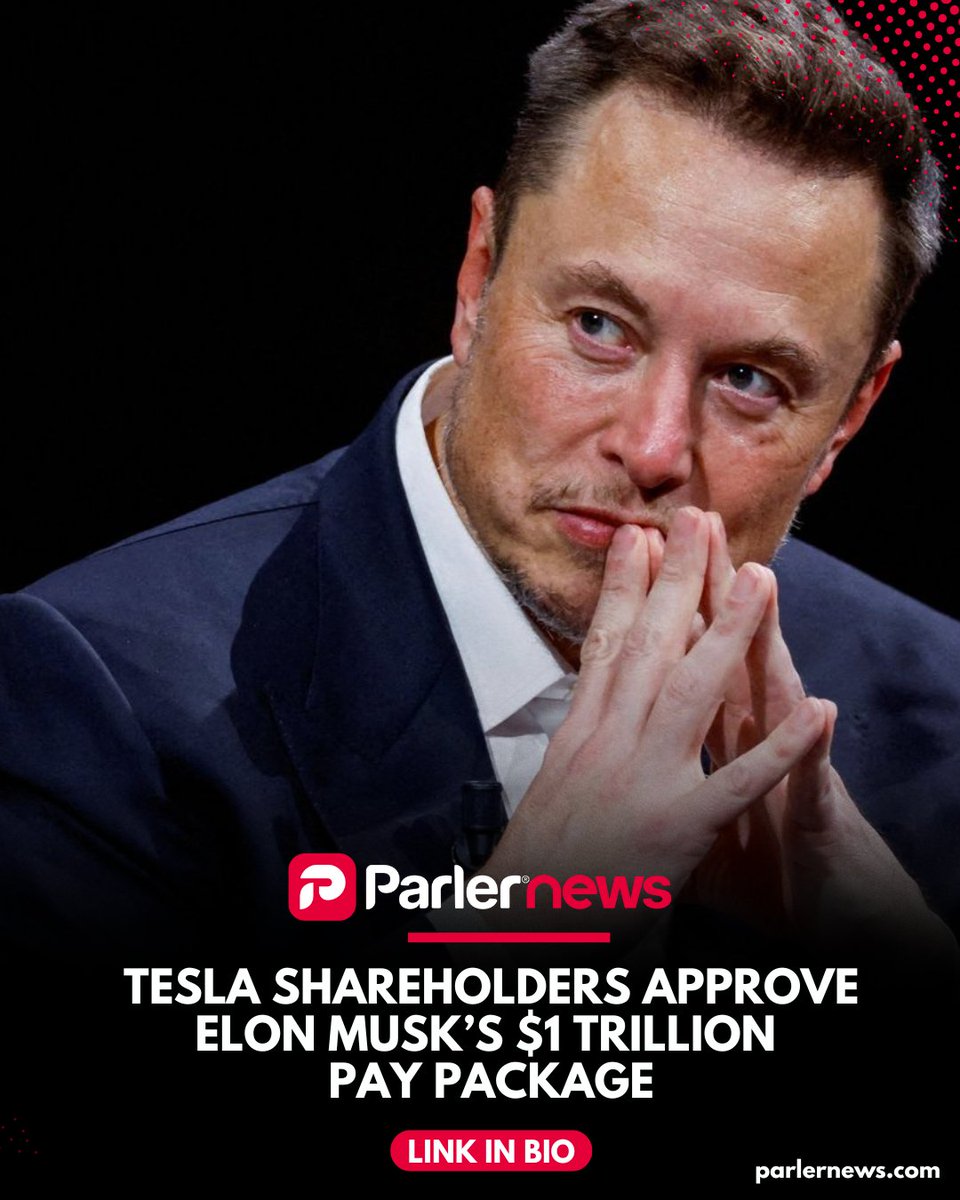 getparlerapp's tweet image. Elon Musk secured shareholder approval today for a staggering $1 trillion pay package from Tesla, Inc. conditional on the company hitting massive growth and performance milestones.

parlernews.com/tesla-sharehol…

#Tesla #ElonMusk #ExecutiveCompensation #CorporateGovernance