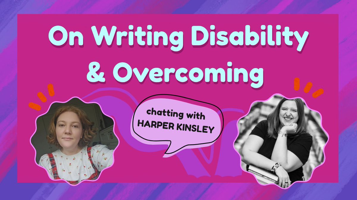 I got to chat with author Harper Kinsley about writing disability and the complexity of "overcoming" narratives 😁💖

Watch it here 👉 youtu.be/Jaklw1v1r_E?si…

&amp; let us know what you think! 

#Disability #DisabledStories #Writer