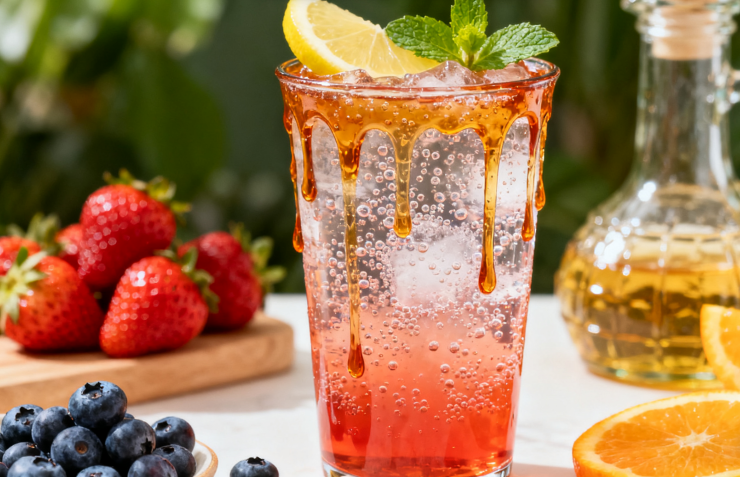 BlossomandBlend's tweet image. Sweet. Juicy. Refreshing.🍓
1️⃣Add 30ml Strawberry Syrup to a glass.
2️⃣Pour in 200ml sparkling water or green tea.
3️⃣Add ice cubes&amp;amp;strawberry slices.
4️⃣Stir gently and enjoy the fruity sparkle!
✨ Perfect for fruit teas&amp;amp;mocktails.
#strawberrysyrup #fruitydrinks #drinking #Beverage