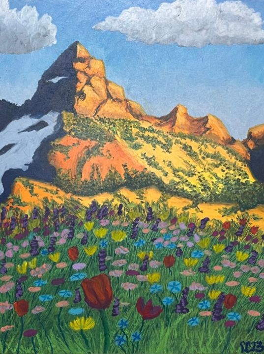 Art of the Day! "Mountain Retreat, 2023". Buy at: ArtPal.com/destindraws?i=…